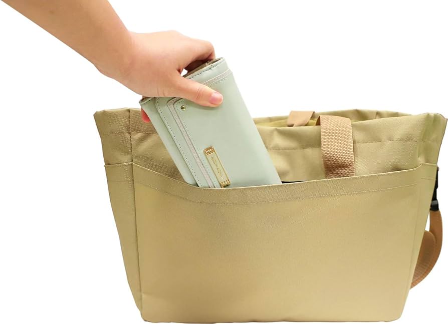 Amazon｜miketto 保冷 レジかご用バッグ 「ROUGH」 ベージュ
